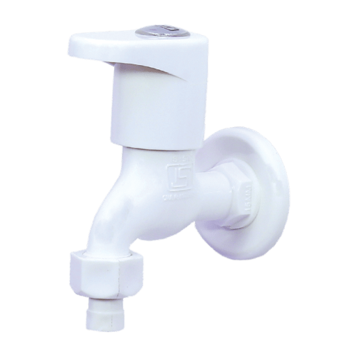 Real PTMT Washing Machine Tap with Flange Gold Series