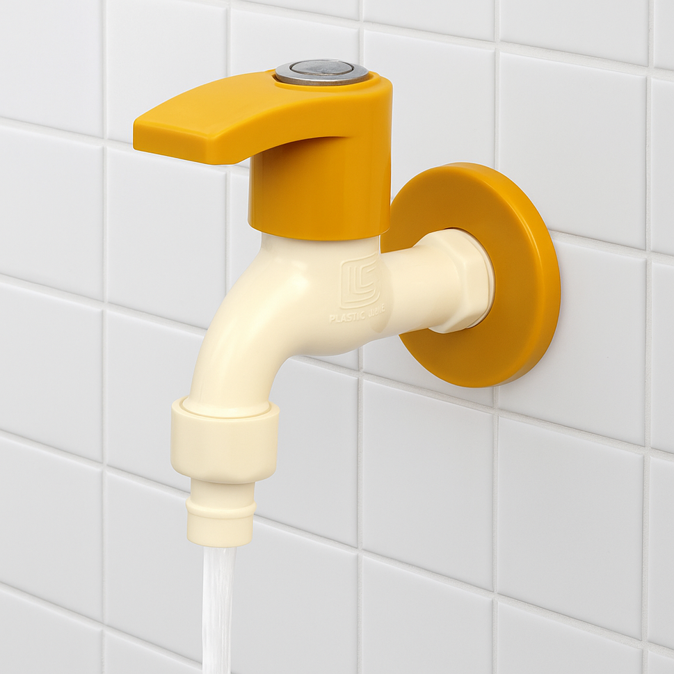Real PTMT Washing Machine Tap with Flange Spark Series
