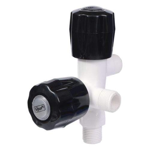 Real PTMT 2-in-1 Angle Cock with Flange Black Series
