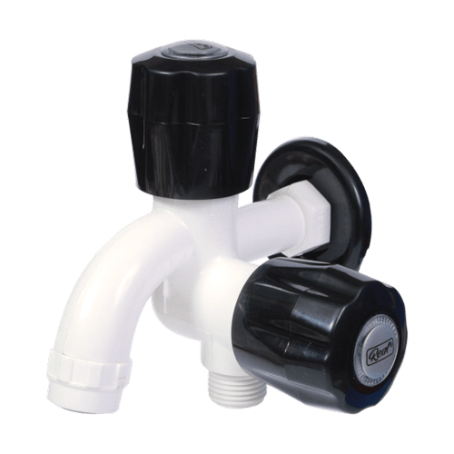 Real PTMT 2-in-1 Bib Cock with Flange Black Series