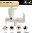 Real PTMT  2-in-1 Angle Cock with Flange Gold Series
