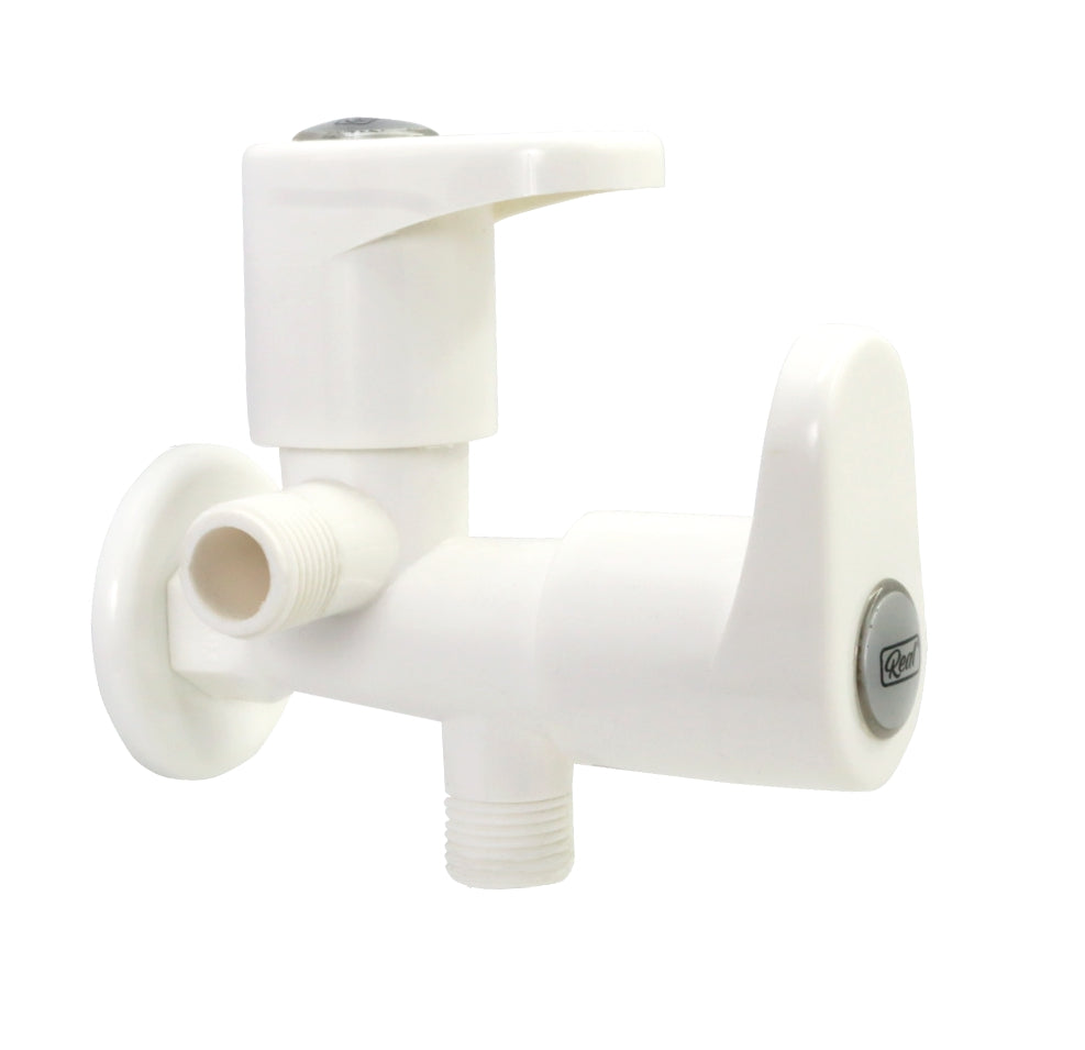 Real PTMT  2-in-1 Angle Cock with Flange Gold Series