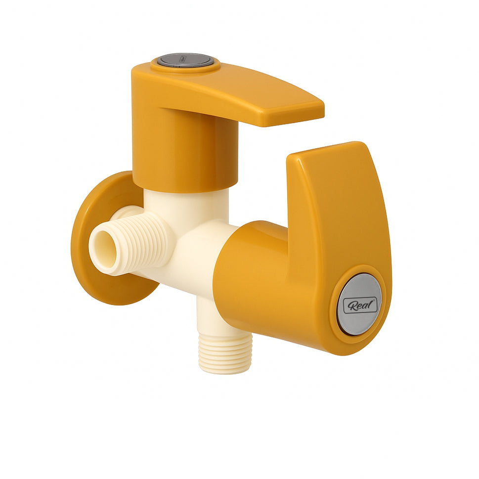 Real PTMT 2-in-1 Angle Cock with Flange Spark Series