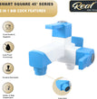 Real PTMT 2 In 1 Bib Cock Tap with Flange Smart Square 45 Degree Angle