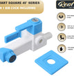 Real PTMT 2 In 1 Bib Cock Tap with Flange Smart Square 45 Degree Angle