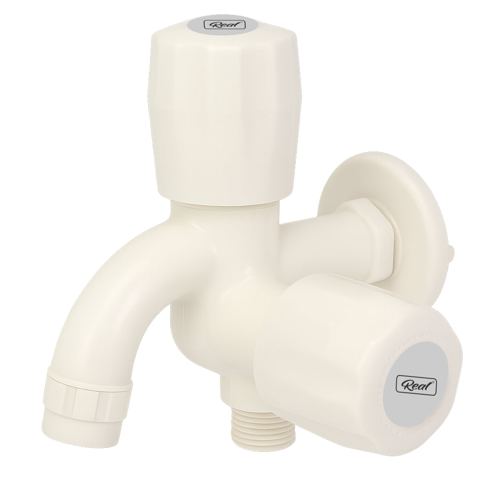 Real PTMT 2 In 1 Bib Cock with Flange EVA Series