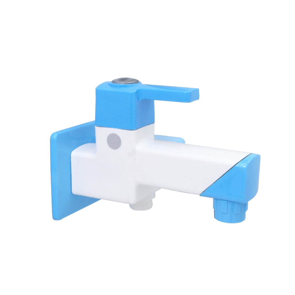 Real PTMT 2 In 1 Bib Cock Tap with Flange Smart Square 45 Degree Angle