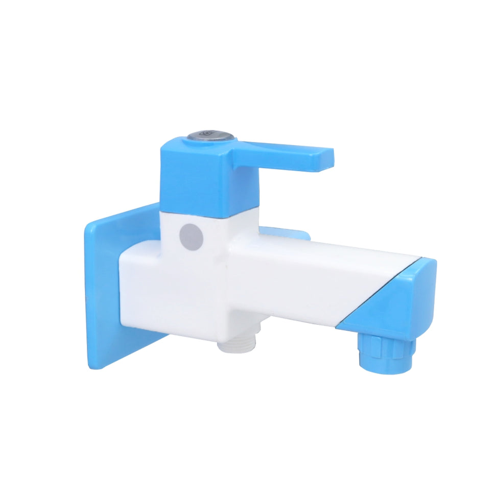 Real PTMT 2 In 1 Bib Cock Tap with Flange Smart Square 45 Degree Angle