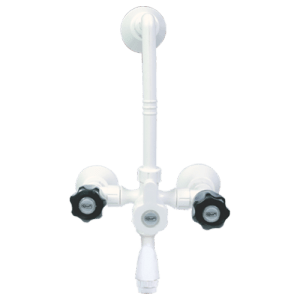 Real PTMT Wall Mixer L-Bend with Flange Black Series