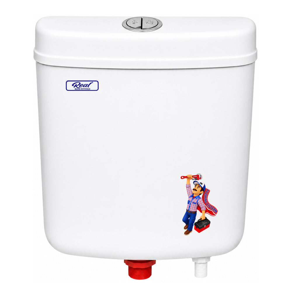 Realbath Apple Centerpush Flushing Cistern for Toilet with 8 Ltr Water Capacity/Flushing Cistern for Bathroom/Polypropylene Toilet Flush Tank