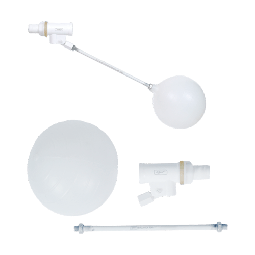 Realbath Ball Cock Set PTMT with Aluminum Rod and Ball, Durable Water Float Ballcock Valve for WaterTank,Combo:High Pressure (Ball Cock Set - 25 MM)
