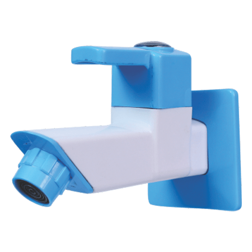 Real PTMT Bib Cock Tap with Flange Smart Square 45 Degree Angle