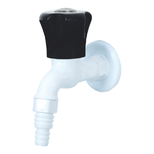 Real PTMT Nozzle Bib Cock with Flange Comfy Series