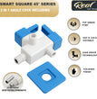 Real PTMT 2 In 1 Angle Cock Tap with Flange Smart Square 45 Degree Angle
