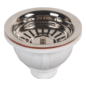 Realbath Round Shaped Premium ABS Stainless Steel Kitchen Sink Coupling for Home - Chrome Finish, Rust-Free, Corrosion-Resistant, Durable (3 Inches)