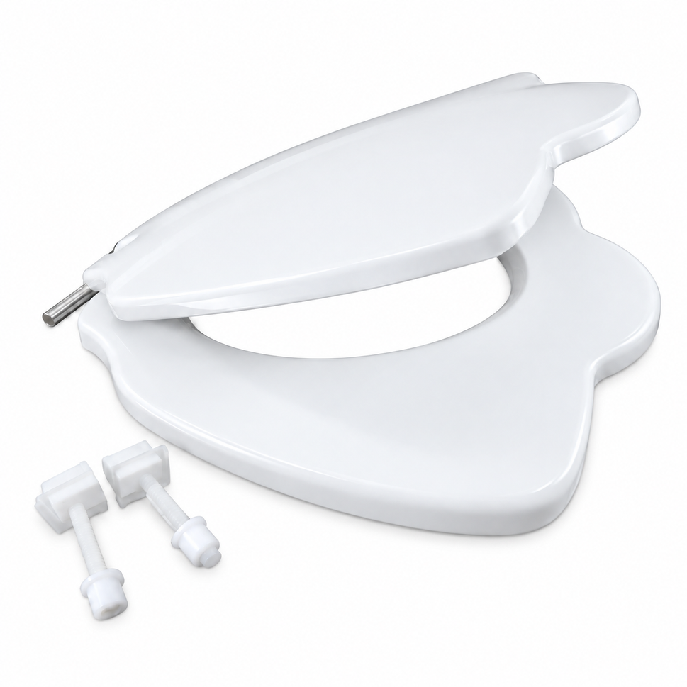 Anglo Indian Set Cover Super Round Toilet Seat Cover (White)