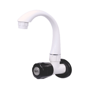Real PTMT Sink Cock with Flange Black Series