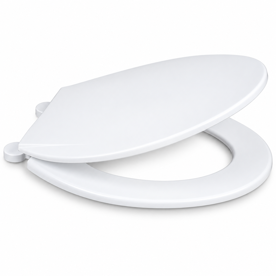 Clasic Super Round Toilet Seat Cover (White)