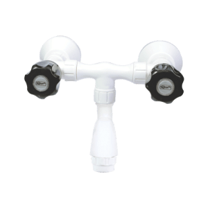 Real PTMT Wall Mixer with Flange Black Series