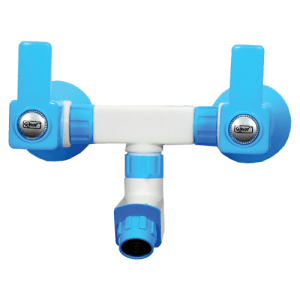 Real PTMT Wall Mixer Tap with Flange Smart Square 45 Degree Angle