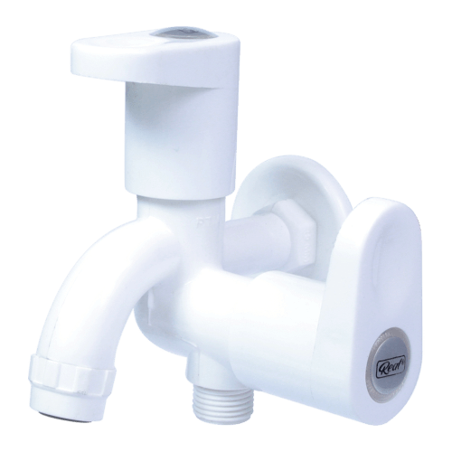 Real PTMT 2-in-1 Bib Cock with Flange Gold Series
