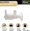 Real PTMT Angle Cock with Flange Gold Series