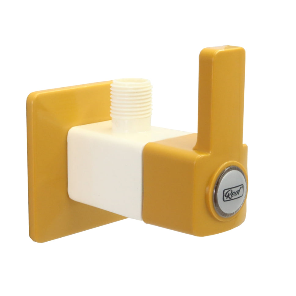Real PTMT Angle Cock Tap with Flange Smart Square 90 Degree Angle