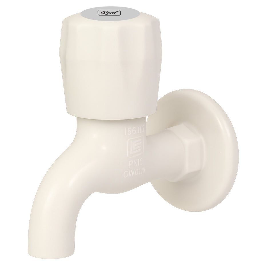 Real PTMT Bib Cock with Flange EVA Series