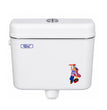 Realbath Compaq Center Push Cistern for Toilet with 10 Ltr Water Capacity/Flushing Cistern for Bathroom/Polypropylene Toilet Flush Tank