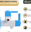 Real PTMT 2 In 1 Angle Cock Tap with Flange Smart Square 45 Degree Angle