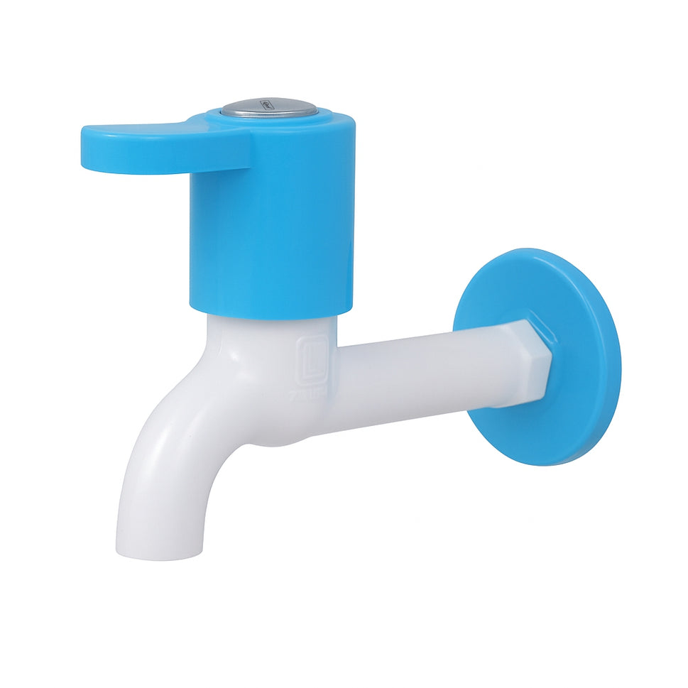 RealBath Long Body Bib Cock with Flange | Sleek & Durable Water Tap for Bathroom & Kitchen