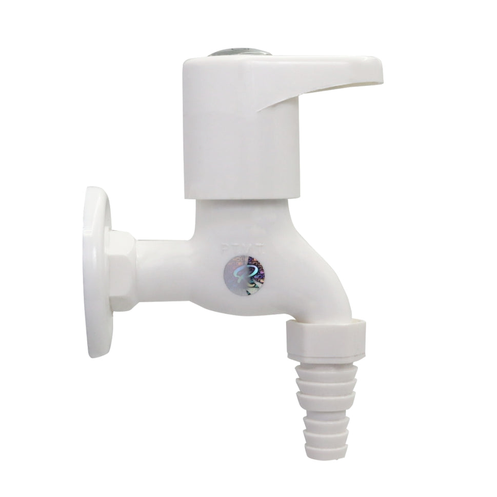 RealBath Nozzle Bib Cock with Flange | Heavy-Duty Tap for Garden & Utility Areas