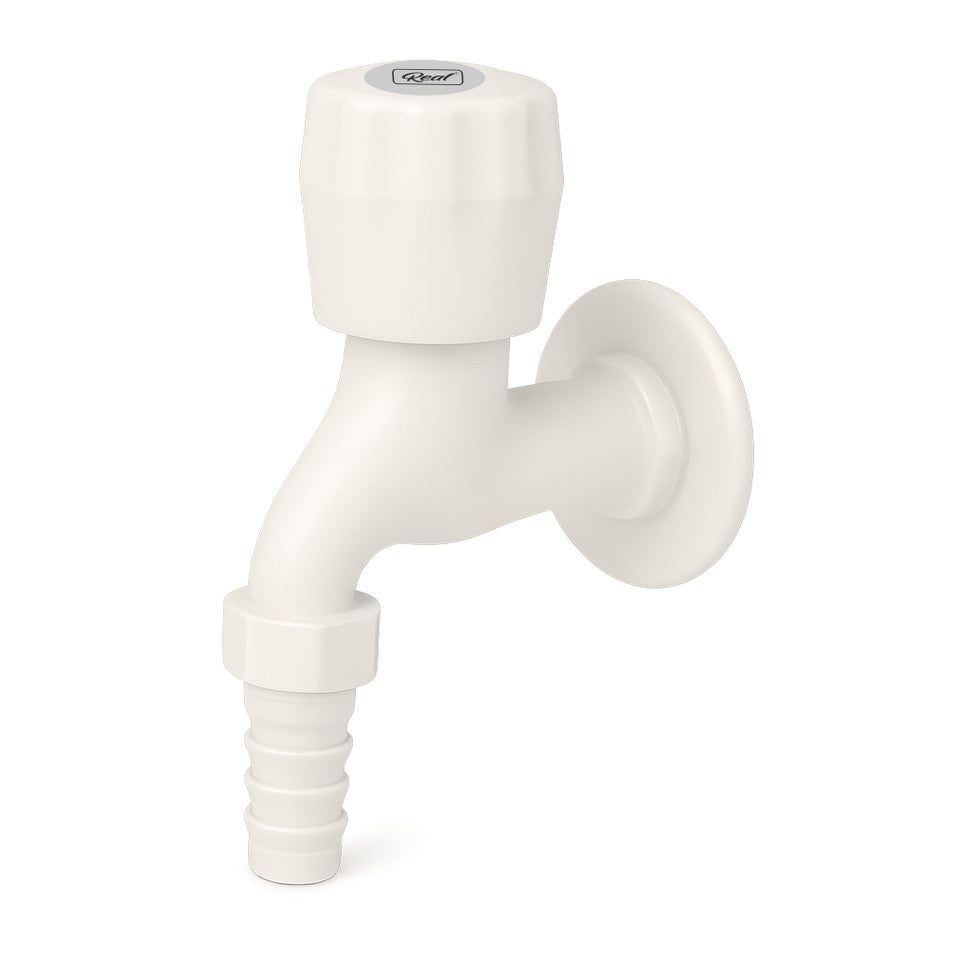 Real PTMT Nozzle Bib Cock with Flange EVA Series