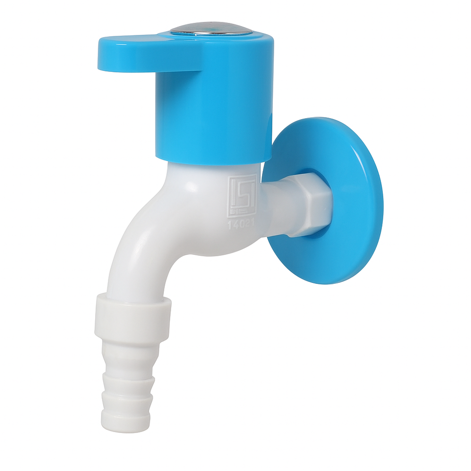 RealBath Nozzle Bib Cock with Flange | Heavy-Duty Tap for Garden & Utility Areas