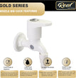 RealBath Nozzle Bib Cock with Flange | Heavy-Duty Tap for Garden & Utility Areas