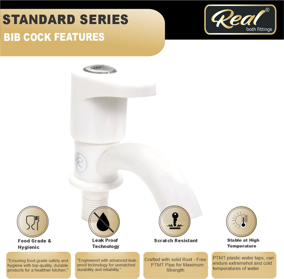 Real PTMT Pillar Cock with Flange Gold Series