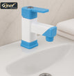 Real PTMT Single Lever Basin Mixer Tap with Flange Smart Square 45 Degree Angle
