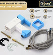 Real PTMT Single Lever Basin Mixer Tap with Flange Smart Square 45 Degree Angle