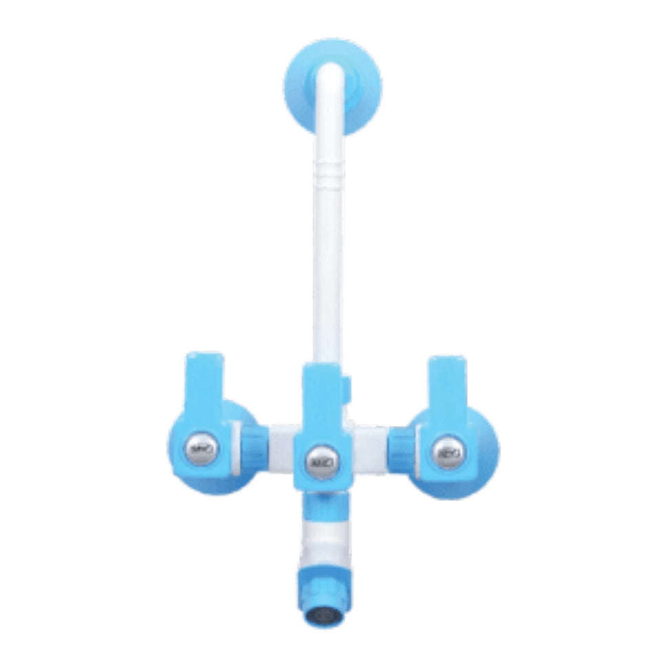 Real PTMT Wall Mixer L bend Tap with Flange Smart Square 45  Degree Angle